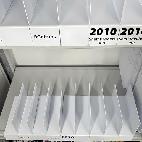 8Gnituhs 50 Pcs7.8 X 4 Inch Shelf DIvider,Index Card Holder,Storage Bin Labels,bin Labels for Storage Bins,Library Card Pockets,Large Label Maker for