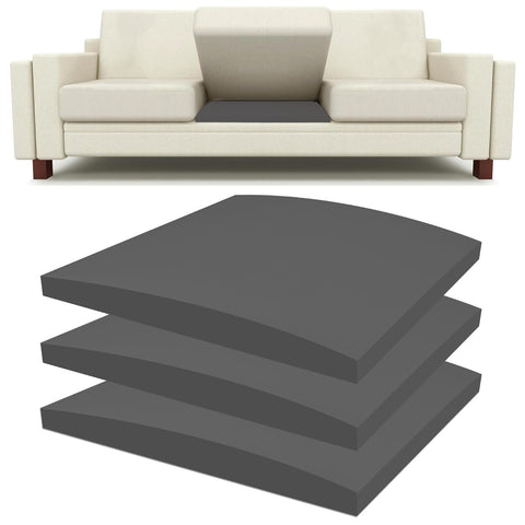Lanswood Sofa Cushion Support for Sagging Seat 3Pack 50 x 50cm High-Density Sofa Support Cushions Foam Replacement Sofas Seat Cushions Under Cushion