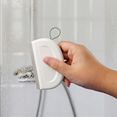 Lotsdonxia 2 Pcs Mini Shower Squeegees - Flexible Window Scraper, Streak-Free Scraper for Car Glass, Bathroom, Kitchen Cleaning