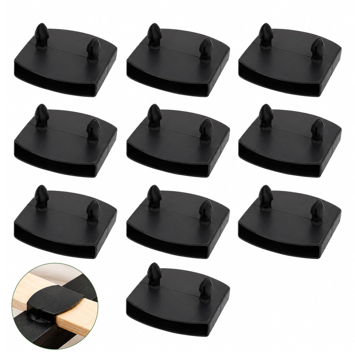 Lafefe 10 Pcs Center Slat Joiners for 55mm Slats, Replacement Middle Bed Slat Holders