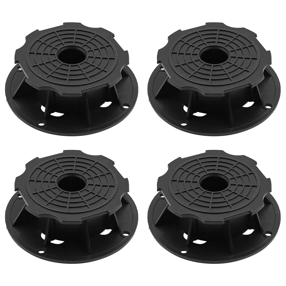 POFET 4PCS Height Adjustable Decking Support Pedestal Set Eliminate Slope Difference, Reliable Stability