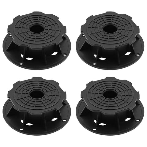 POFET 4PCS Height Adjustable Decking Support Pedestal Set Eliminate Slope Difference, Reliable Stability