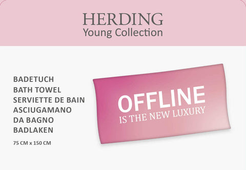 Herding Offline Velour Towel, 75 x 150 cm, Cotton/Velour, Multi-Colour