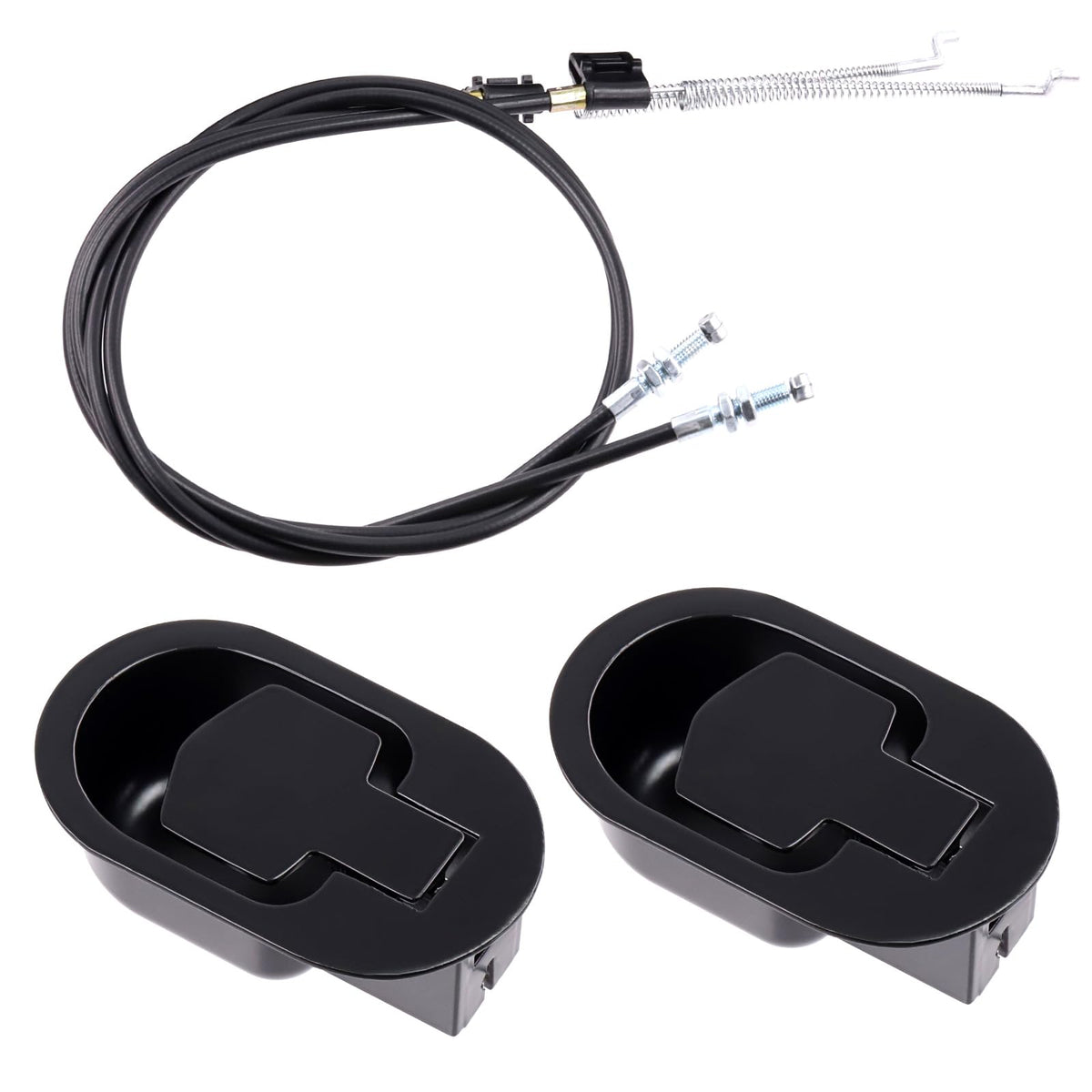 Rustark 2 Sets Metal Recliner Replacement Parts with Cable, Universal Recliner Release Pulls Handle Replacement with Pulls Cable for Most Couch Style