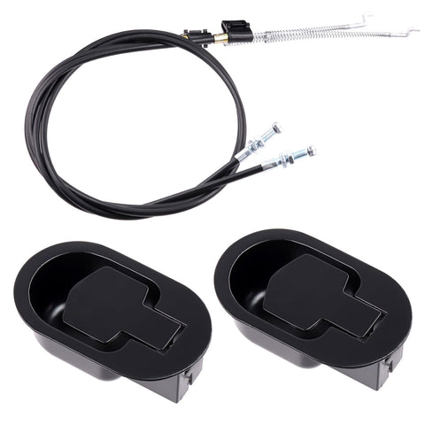 Rustark 2 Sets Metal Recliner Replacement Parts with Cable, Universal Recliner Release Pulls Handle Replacement with Pulls Cable for Most Couch Style
