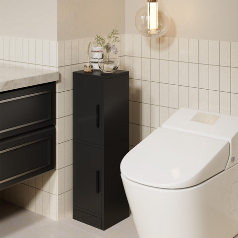 IBUYKE Small Bathroom Storage Cabinet, Narrow Floor Corner Cabinet WBS002B