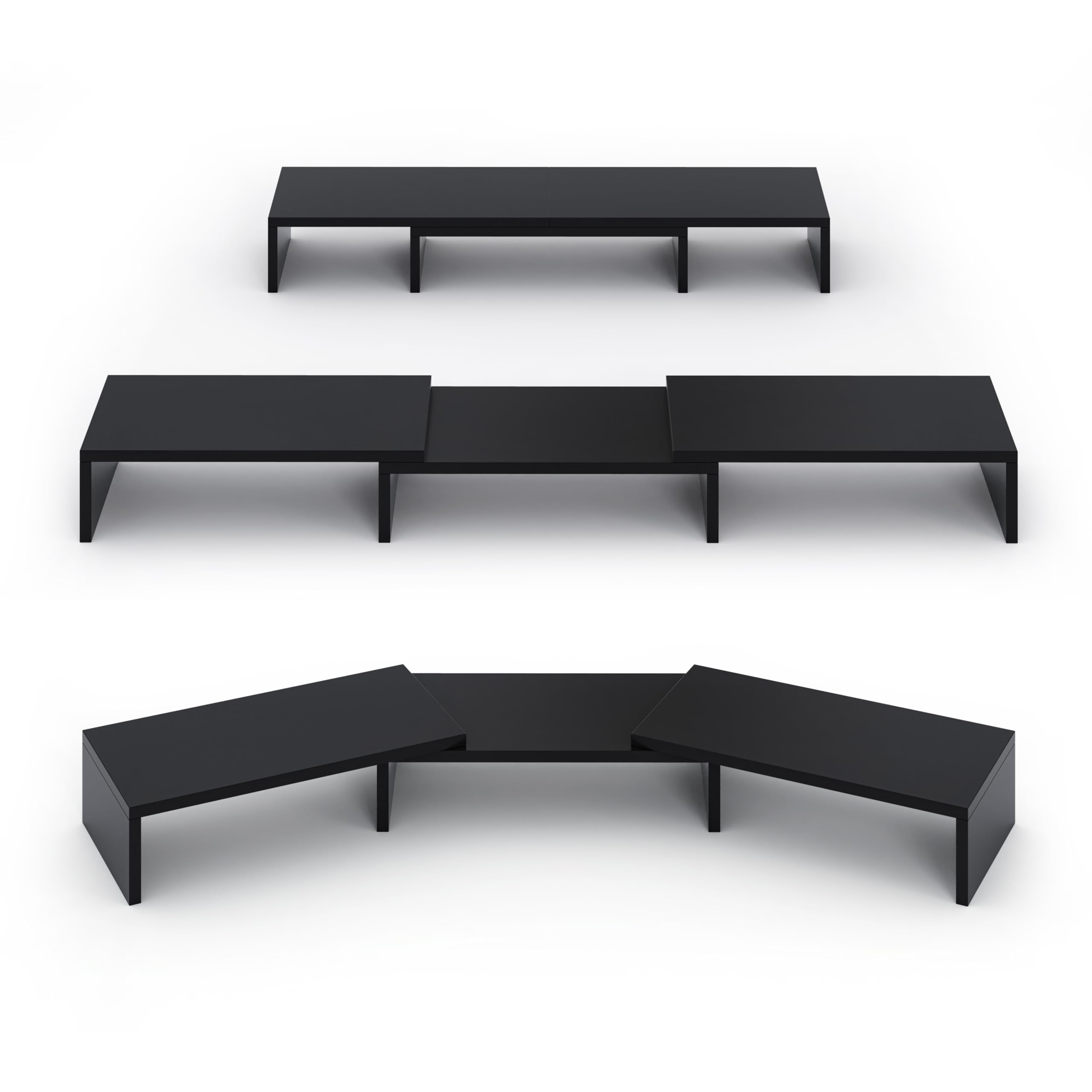 ComfortCove Dual Monitor Stand Riser, Monitor Stand, Black