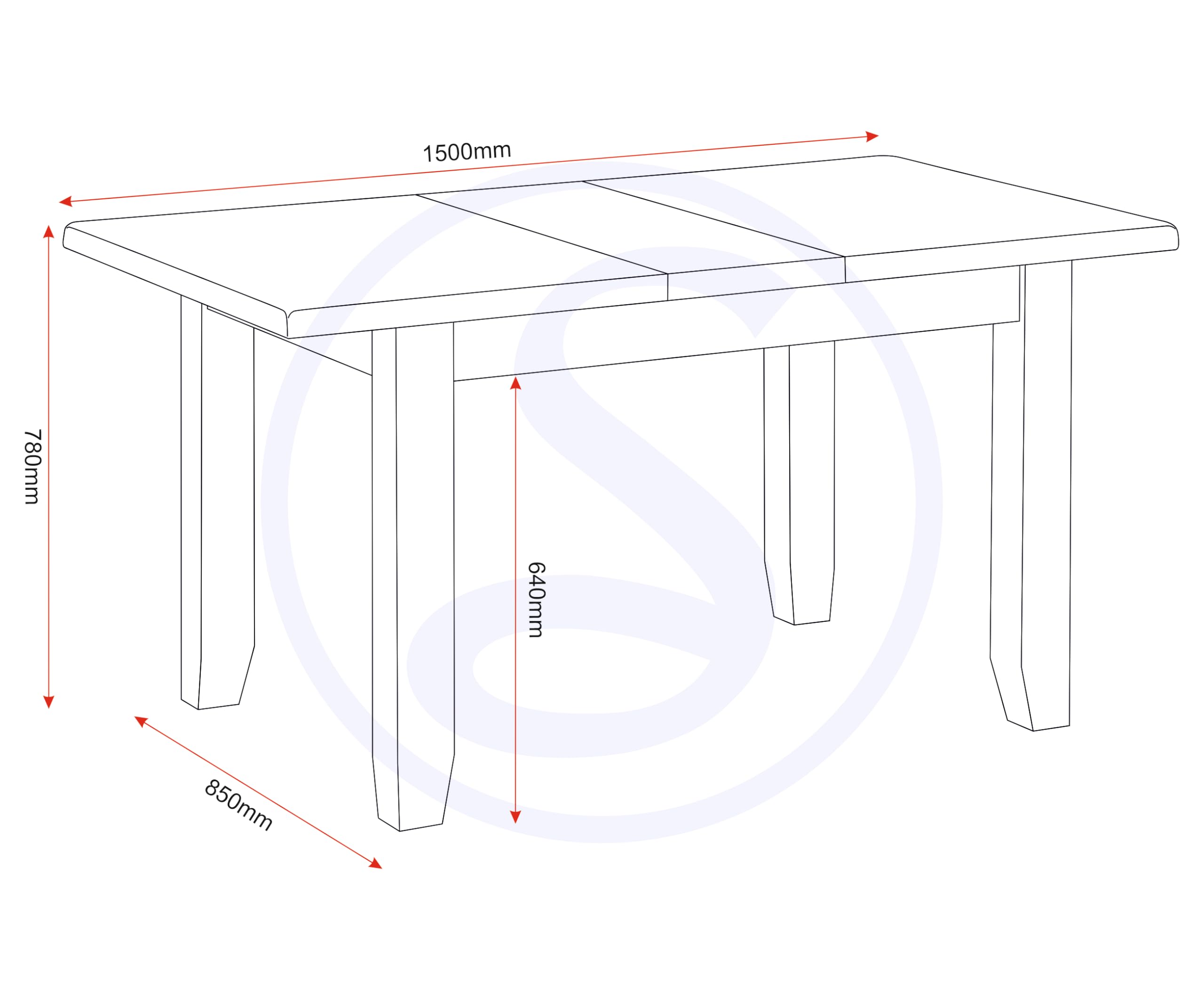 Seconique Windsor Extending Dining Table in Ivory/Oak