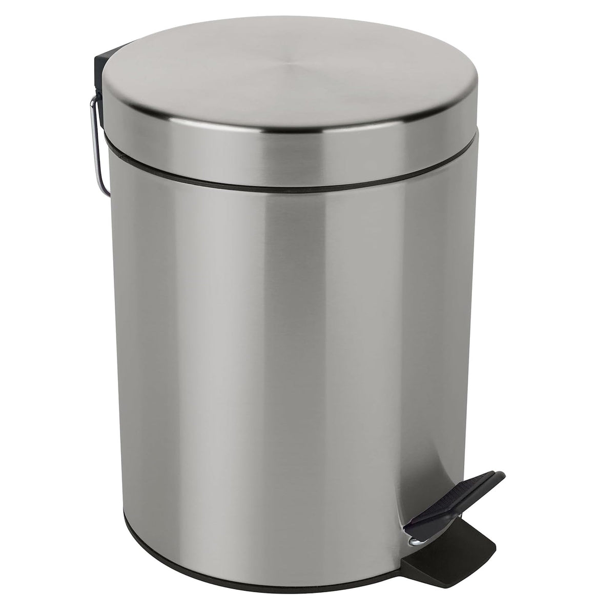 Spirella Sydney 5 Litre Stainless Steel Brushed Bin, Silver