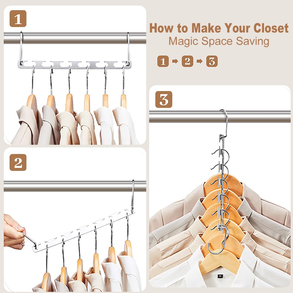 Lighterday Space Saving Hangers - Magic Hangers for Trouser, Coat & Clothes (10 Pcs)