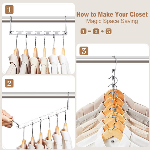 Lighterday Space Saving Hangers - Magic Hangers for Trouser, Coat & Clothes (10 Pcs)