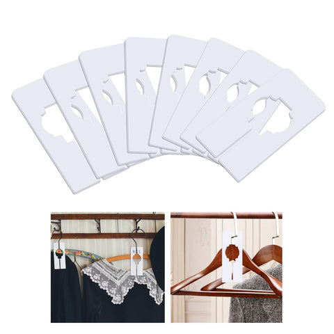 8 PCS Closet Rack Dividers, Clothes Hanger Divider, White Rectangular Clothing Rack Size Dividers