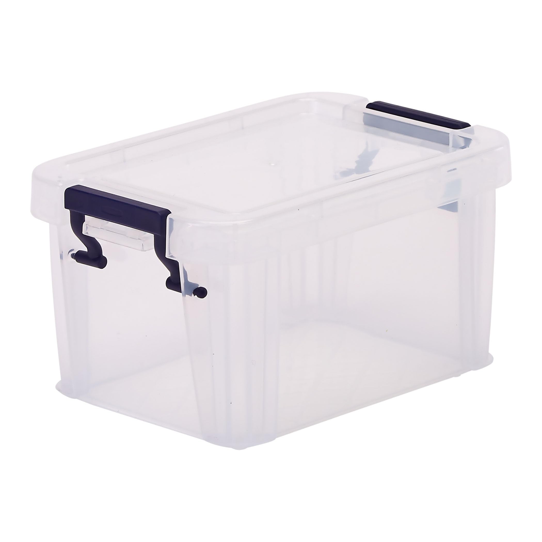 Bankers Box Storage Box 0.5L (10 Pack) - BPA-Free, Stackable Plastic Organizer with Clip-Lock Lid