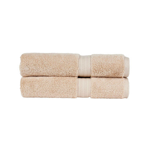 Christy Renaissance 2 Bath Towels Set | Driftwood Beige | 100% Egyptian Cotton Pile | Luxuriously Soft and Super Absorbent | 675 GSM