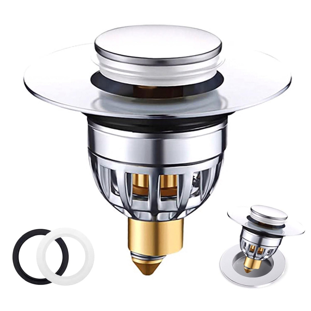 YOXITIXOY Sink Plug，Universal Bathroom Pop Up Wash Basin Plug Replacement Stainless Steel Strainer，pop up Sink Plugs ，Drain Stoppers，for Bath，Basin