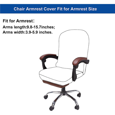 XIEHUZA 2 Pair Office Armrest Covers, Removable Arm Rest Protectors, Elastic Chair Pads for Home & Office (Beige)