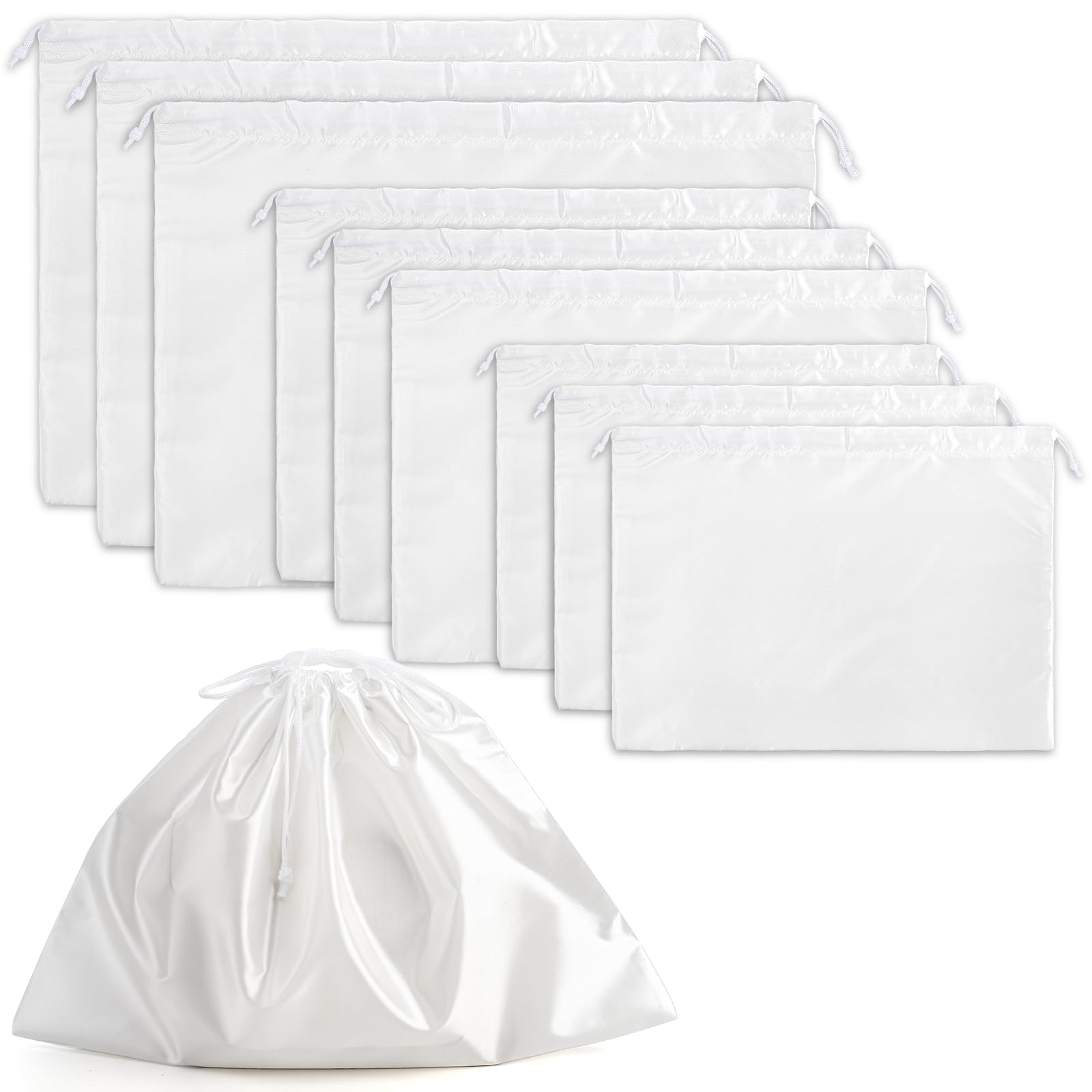 Peohud 9 Pack Dust Cover Storage Bags for Handbags, Silk Purse Dust Bags with Drawstring