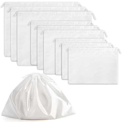 Peohud 9 Pack Dust Cover Storage Bags for Handbags, Silk Purse Dust Bags with Drawstring
