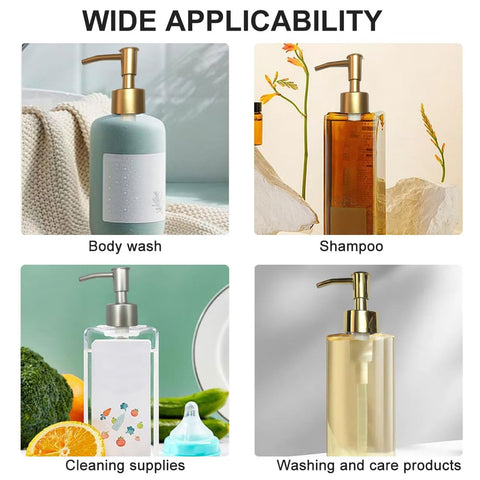 Soap Dispenser Pump Head Replacement, 4Pcs Lotion Dispensers Pump Heads with Tubes for 15 mm Thread Bottle, Spare Pump Bottle Dispenser for Kitchen