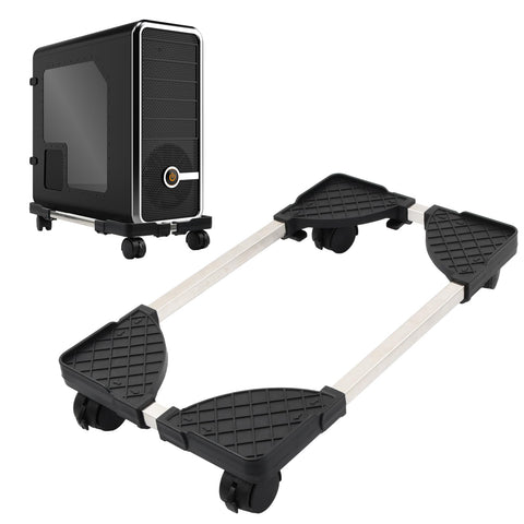 Fangehong PC Stand Computer Tower, Adjustable Mobile CPU Stand with 4 Rolling Caster Wheels, Computer Case Holder
