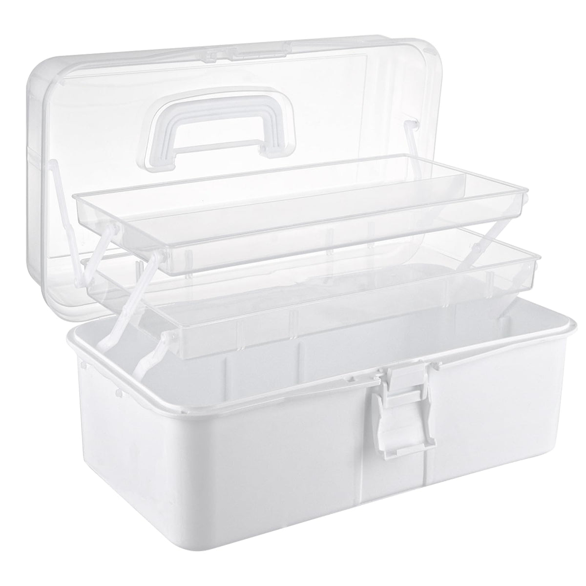 ASelected 3 Layer Craft Storage Box 3 Layers Plastic Cantilever Craft Medicine Organizer Tools Cosmetic Pens Sewing For Medicine, Tools