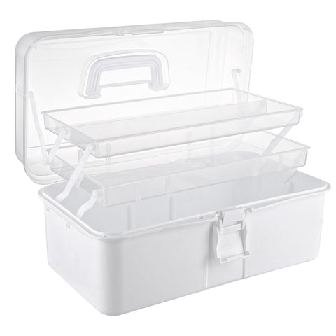 ASelected 3 Layer Craft Storage Box 3 Layers Plastic Cantilever Craft Medicine Organizer Tools Cosmetic Pens Sewing For Medicine, Tools