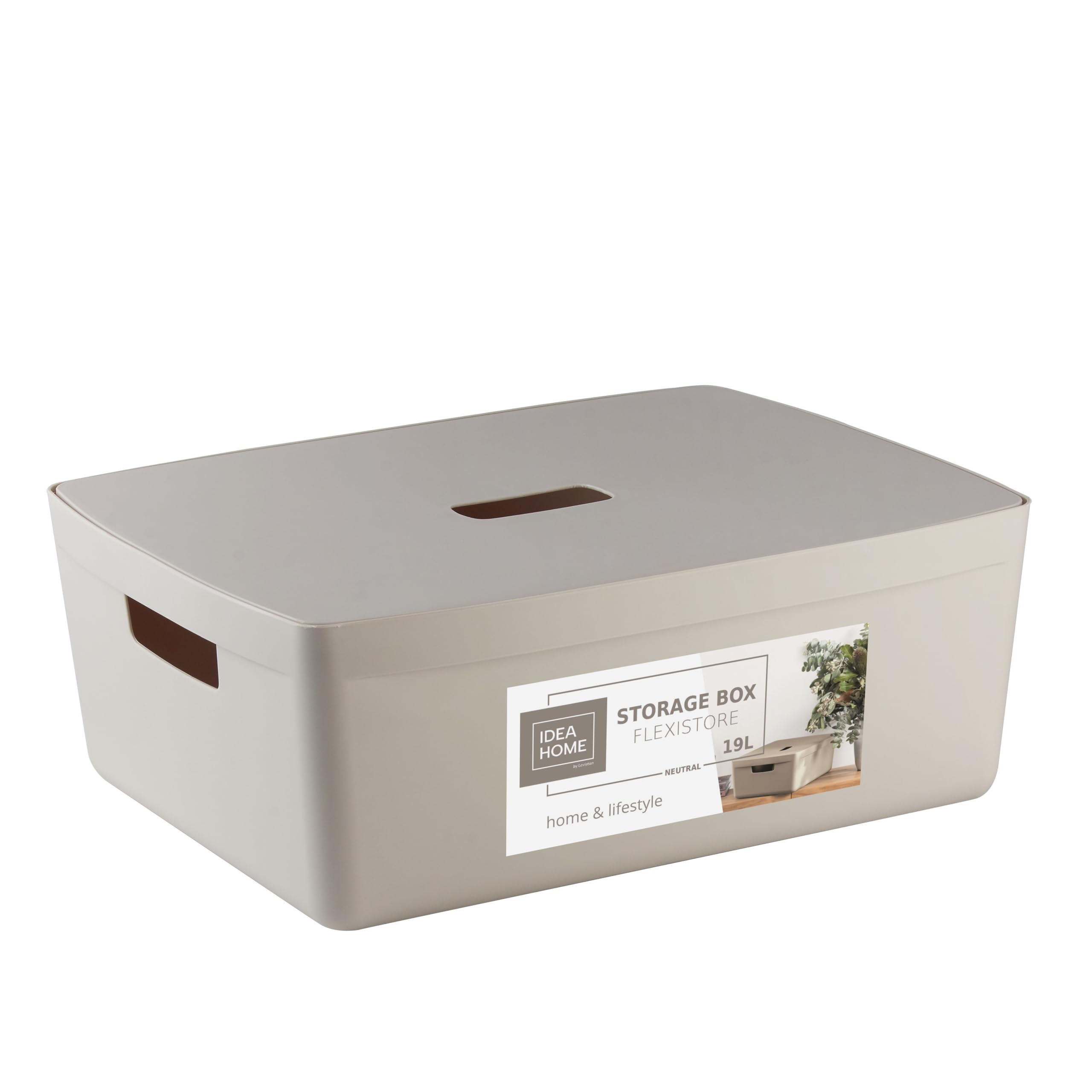 IDEA HOME Plastic Storage Box with Lid - Storage Boxes - Storage Organiser - Really Useful Boxes for Storing Various Items in the Living Room