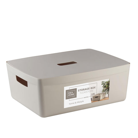 IDEA HOME Plastic Storage Box with Lid - Storage Boxes - Storage Organiser - Really Useful Boxes for Storing Various Items in the Living Room