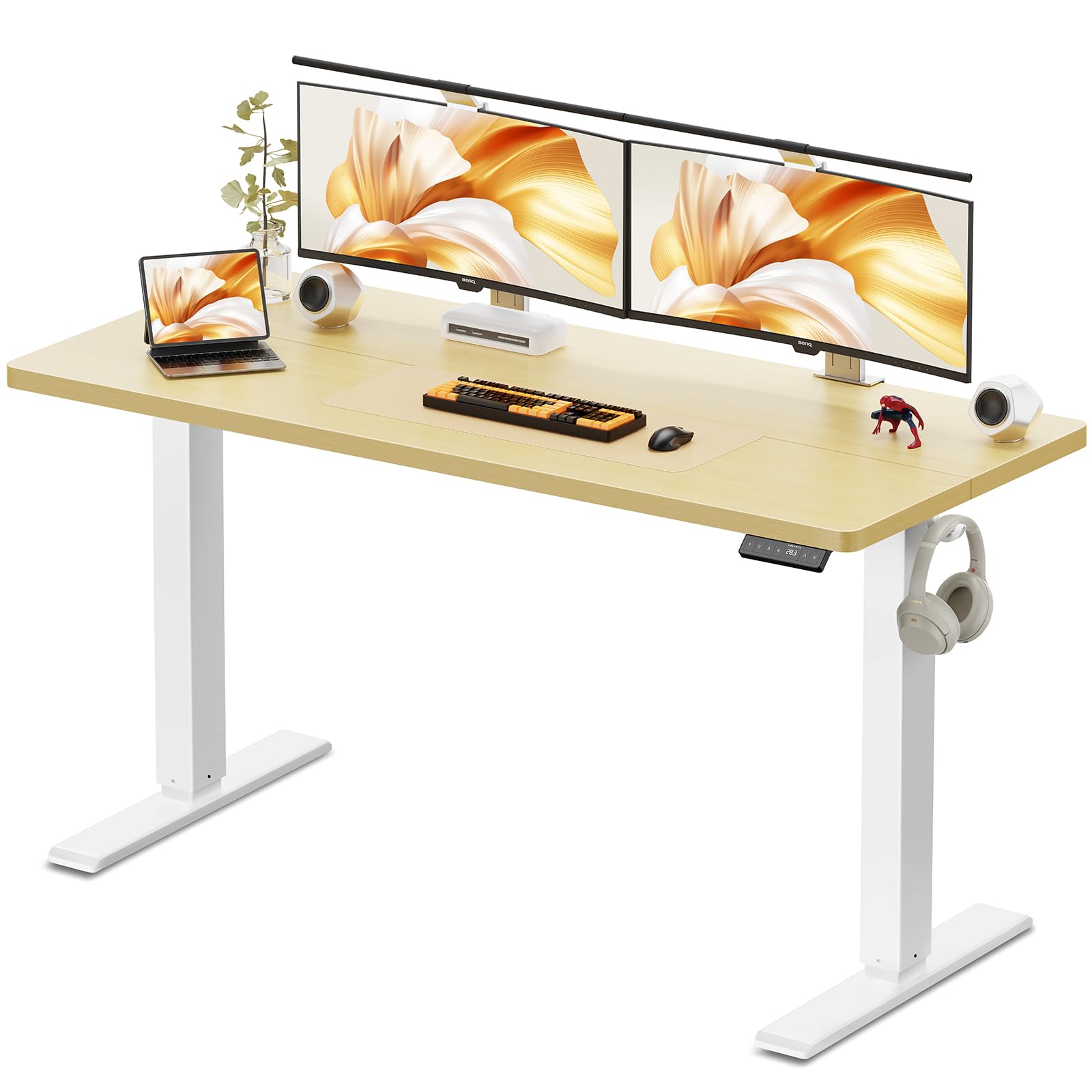 WALKINGDESK Electric Standing Desk, 140 x 60 cm, Oak