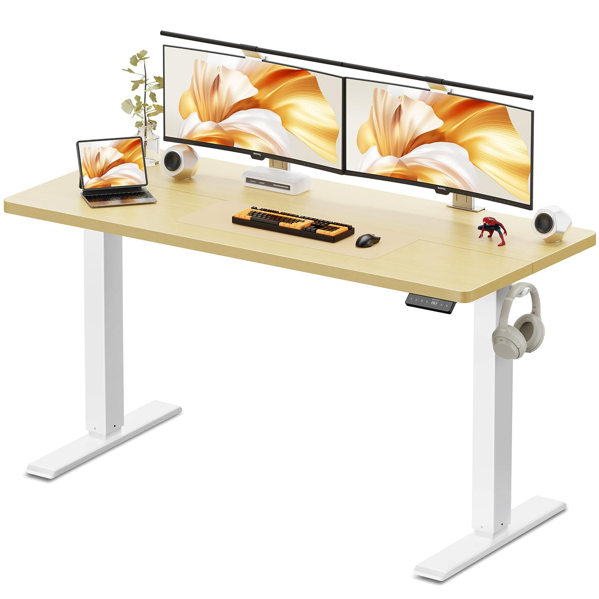 WALKINGDESK Electric Standing Desk, 140 x 60 cm, Oak