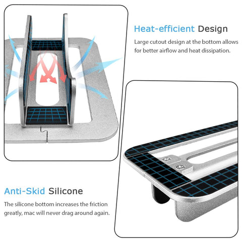 JEMACHE Metal Desktop Vertical Stand for Apple Mac Mini 2010-2023 M1, M2, M2 Pro (Silver)