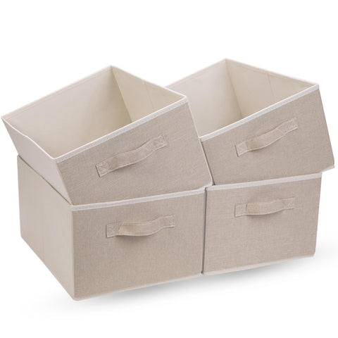 4 PCS Clothes Drawer Organisers Fabric Storage Box for Wardrobe Clothes Toy