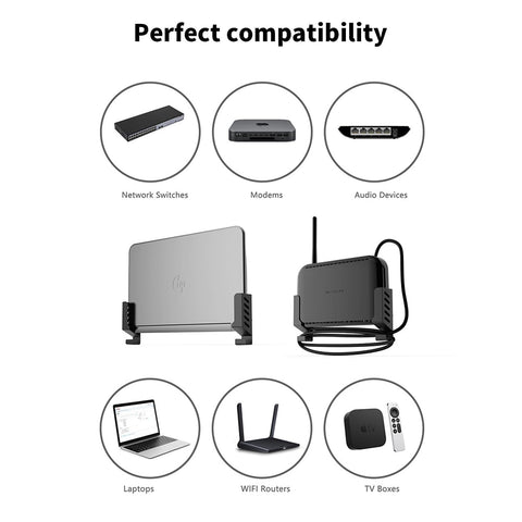 GIONAR Universal Wall Mount, Router Shelf, Router Wall Mount, for Routers, TV Box, Network Switches, Modems, Laptop, Books, Compatible with TP-Link