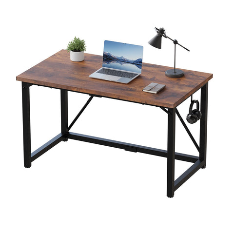 JUMMICO 120×50cm Computer Desk, Compact Home Office Writing Desk, Study Laptop Workstation for Limited Space, Quick Assembly, Metal Frame