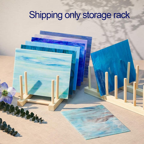 Luwqceu Stained Glass Storage and Organization Rack - Tools and Sheets Holder