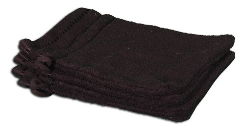 Gözze - Bath/Shower Glove/Mitt, Set of 4, Berlin, 100% Cotton, 17 x 24 cm - Black