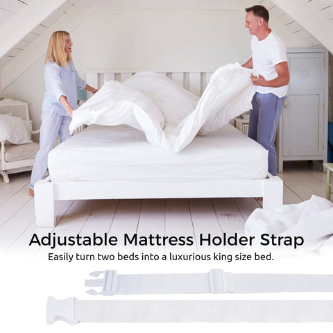 Mattress Holder Strap, Adjustable Bed Connector Band for Two Mattresses
