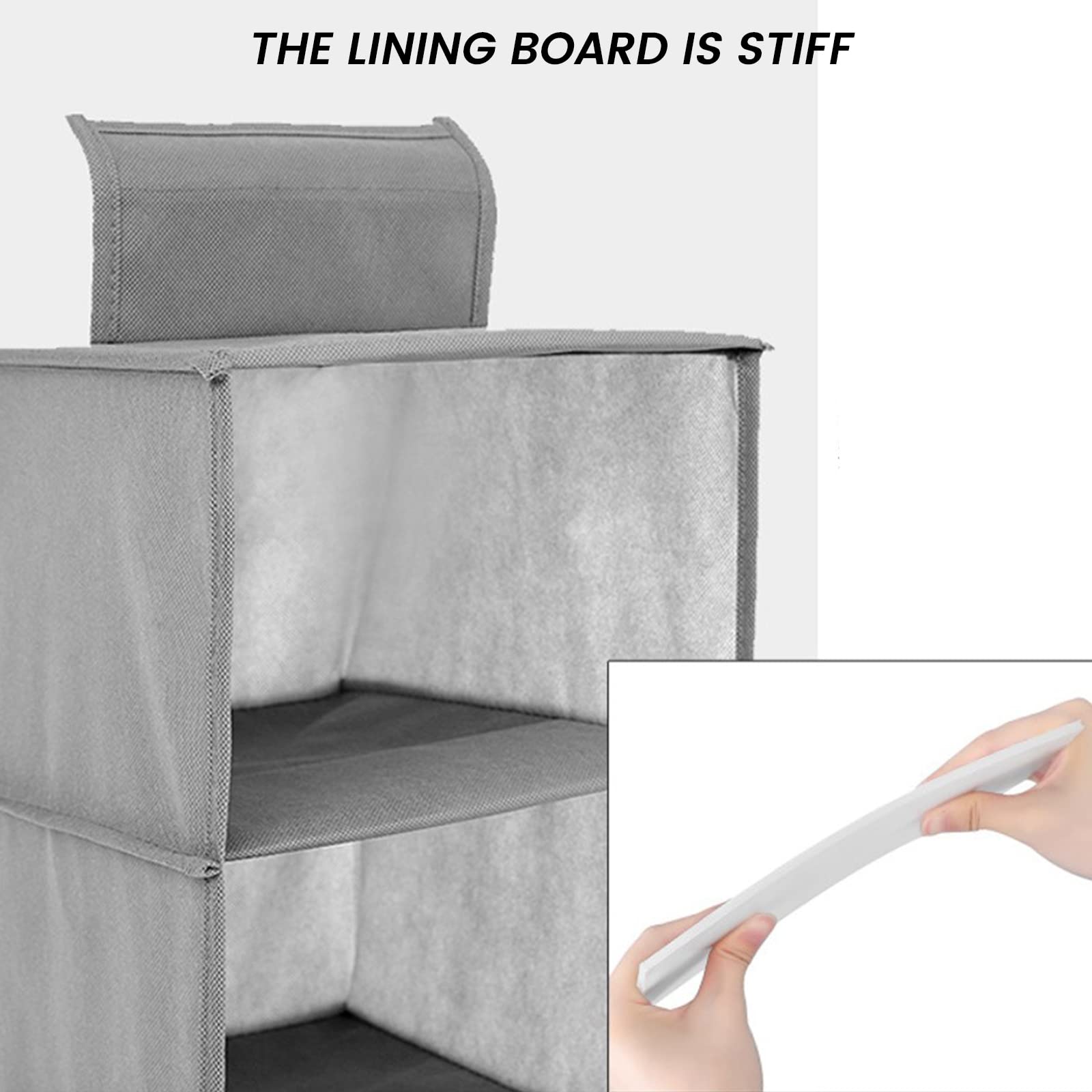 2Pcs Hanging Shoe Storage 10-Shelf Hanging Shoe Racks Heavy Duty Non-woven Shoes Organiser Foldable Space Saving Shoes Shelf Clothes Hat Handbag