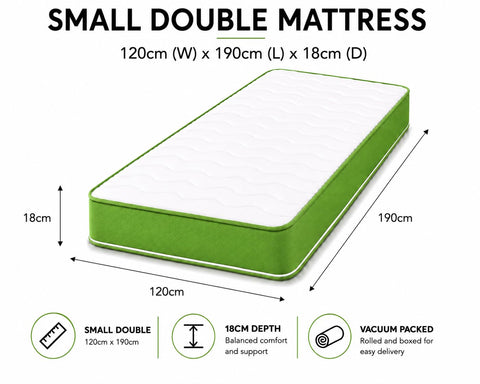 eXtreme comfort ltd Cooltouch Colours Green Small Double Mattress