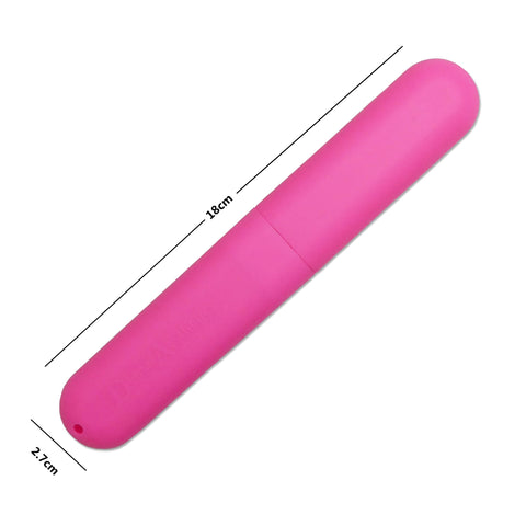 Childrens Toothbrush Case x 1 ~ Holder, Holidays, Travel Storage (Pink)