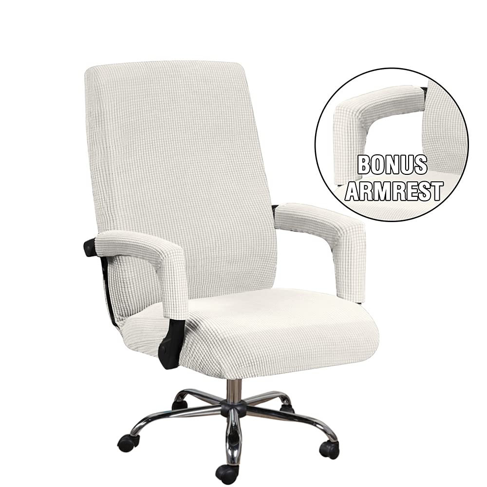Bestenrose Office Chair Cover Stretch Computer Desk Chair with Arm Covers