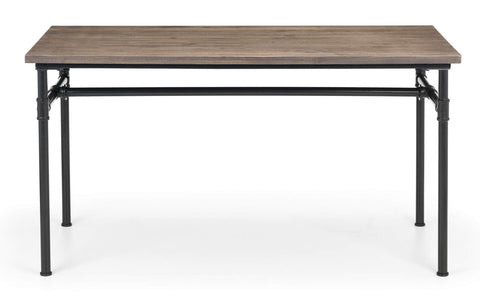 Julian Bowen Carnegie Dining Table for 4, Mocha Elm - H75 x W140 x D70cm