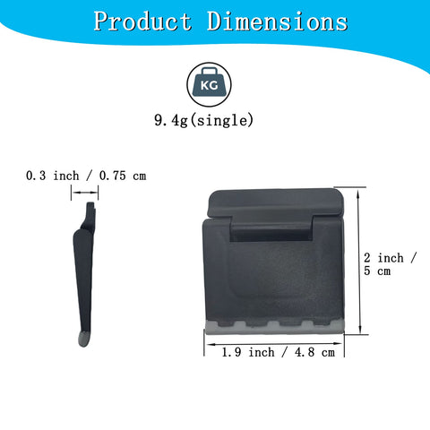MICREEN 2PCS Portable Computer Keyboard Riser, Invisible Plastic Keyboard Feet, Mini Laptop Tilt Stand for Desk (Black)