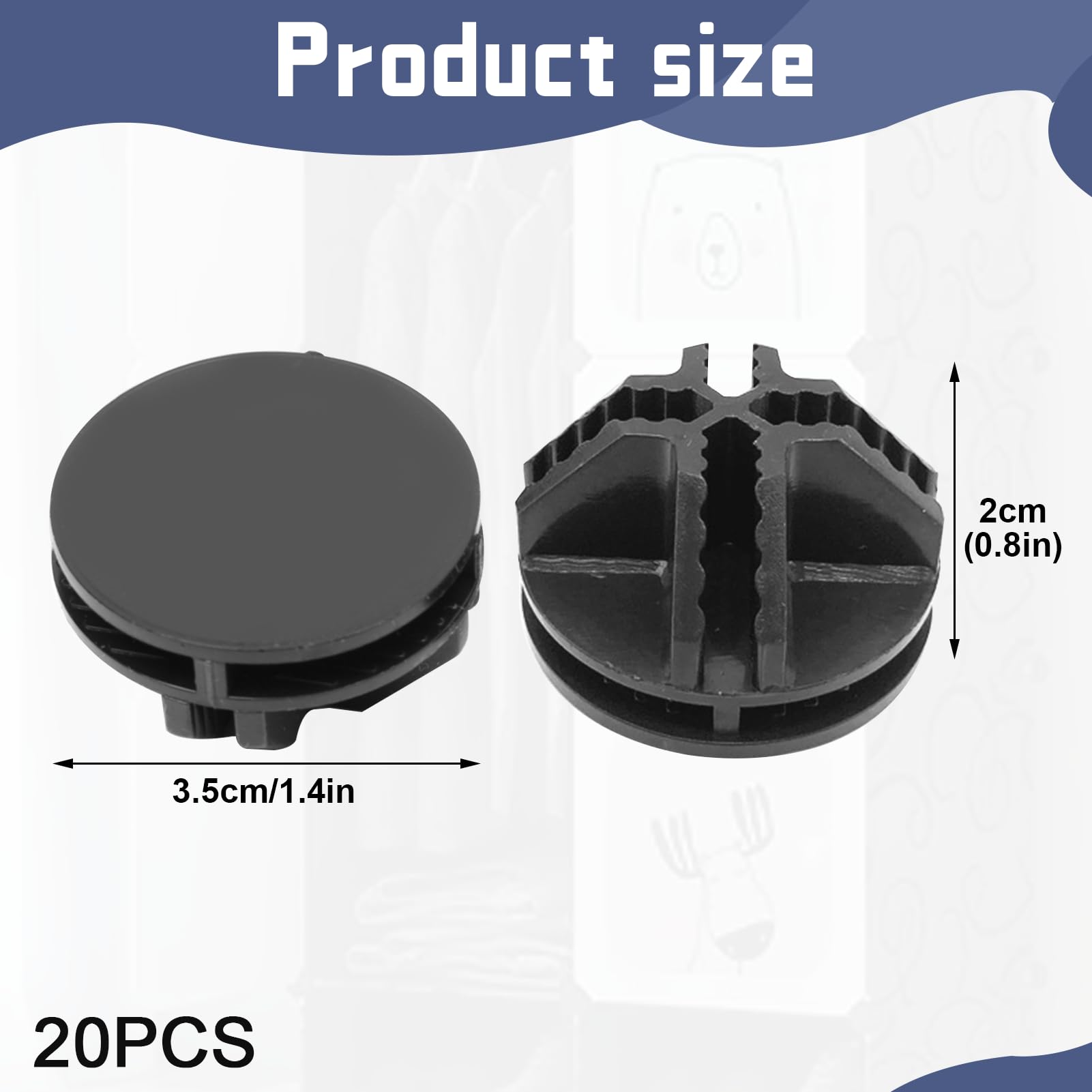 Girihe 20 PCS Storage Cube Connectors, Wire Cube Storagge Shelves Cubes C&C Grid Connectors Cubes Storagge Connectorss