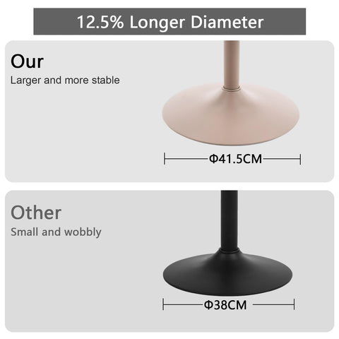 YOUTASTE Bar Stools, Breakfast Bar Chairs with Back, PU Leather Kitchen stools, Swivel Height Adjustable Barstools, Modern (All Khaki, One Stool)
