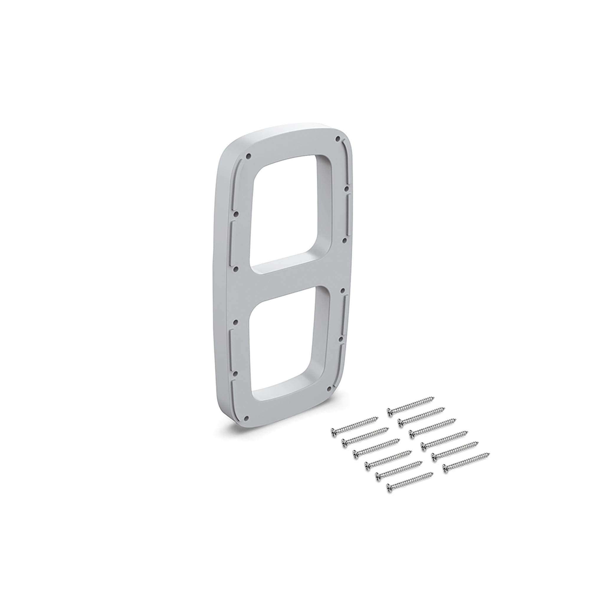 Emuca - Lateral assembly supplement for pull down hanging rail, Side supplement for pull down wardrobe rail lift, grey plastic, Set of 2