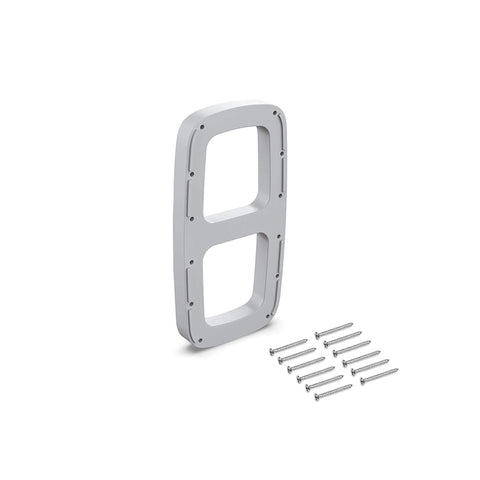 Emuca - Lateral assembly supplement for pull down hanging rail, Side supplement for pull down wardrobe rail lift, grey plastic, Set of 2