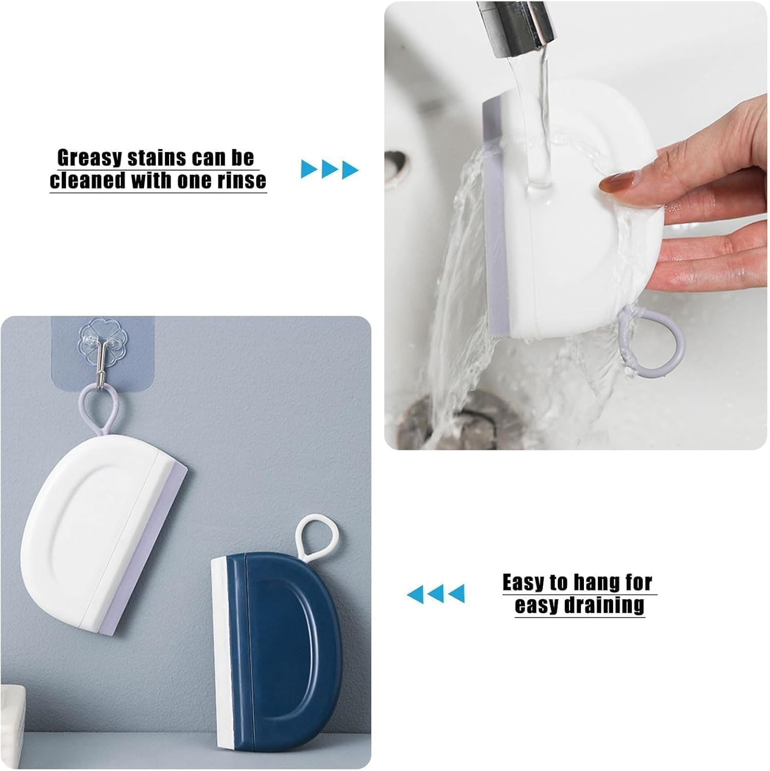 Lcyen 4 x Shower Squeegee, Shower Scraper, Shower Squeegee Mini, Window Squeegee Flexible Silicone Window & Glass Wiper