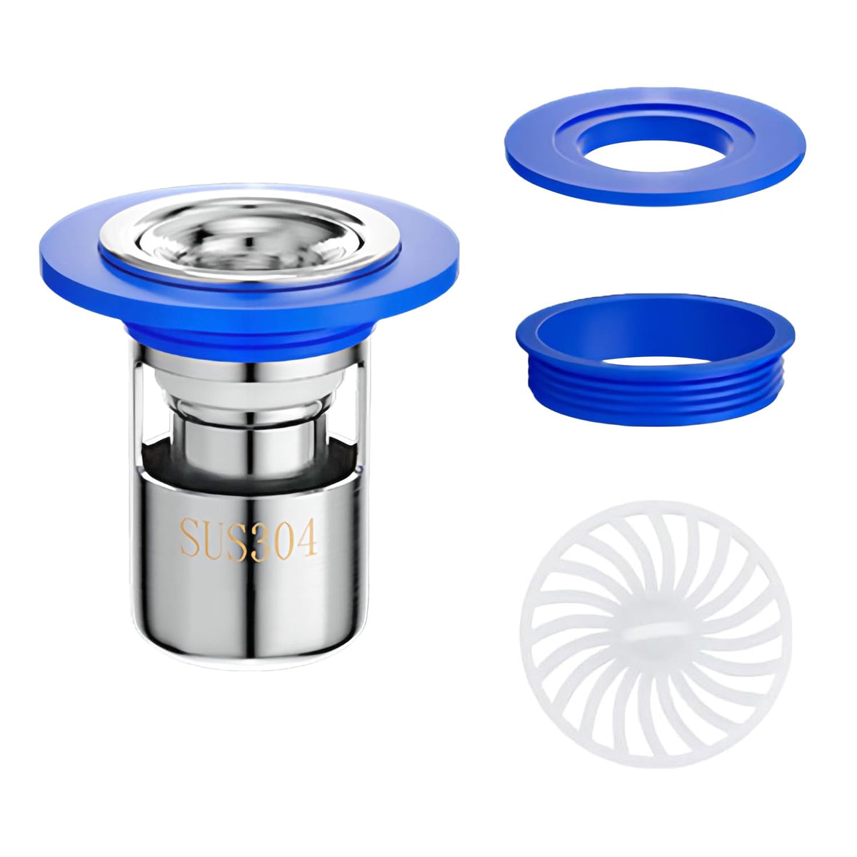 Qrity 1 PCS Shower Floor Drain 304 Stainless Steel Odor Proof Floor Drain Core, Drain protector, Floor Drain Backflow Preventer, 38mm