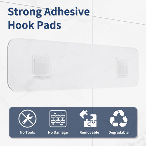KEGII 2 Pack Adhesive Shower Caddy - Black Stainless Steel Shower Shelf with Soap & Razor Holder, No Drill for Bathroom Kitchen, 5KG Load Capacity
